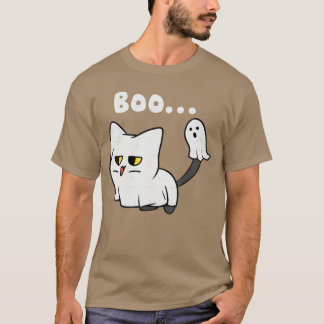 Camiseta Gato Boo Fantasma Gatinho Fofo Assustador Divertid