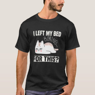 Camiseta Gato Branco Bravo E Cansado Eu Saí Da Minha Cama P