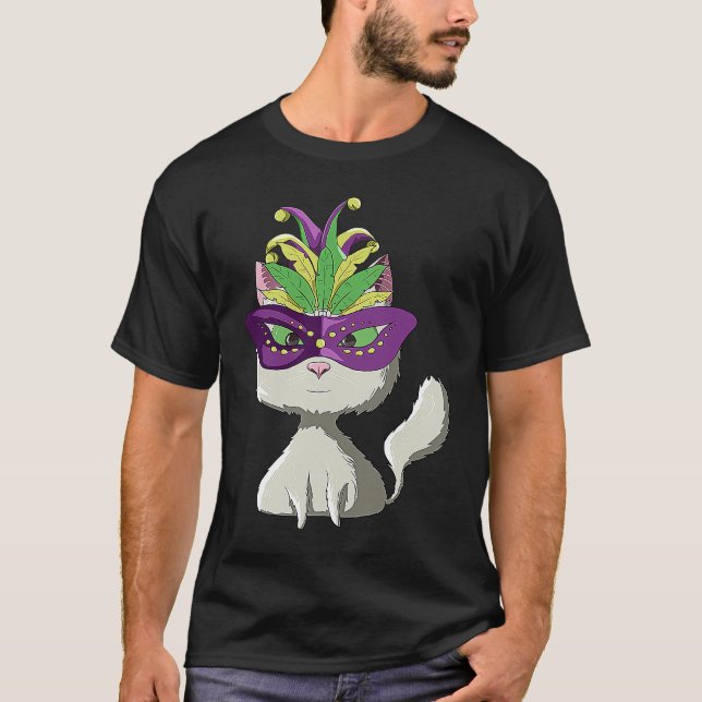 Camiseta Gato Branco Carnaval (Frente)
