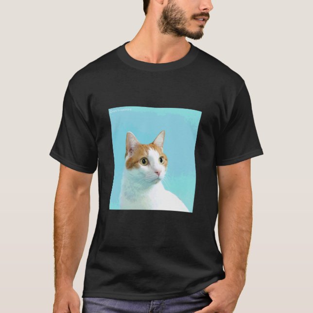 Camiseta gato branco marrom_001 (Frente)