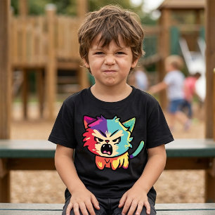 Camiseta Gato bravo bonito cantando.