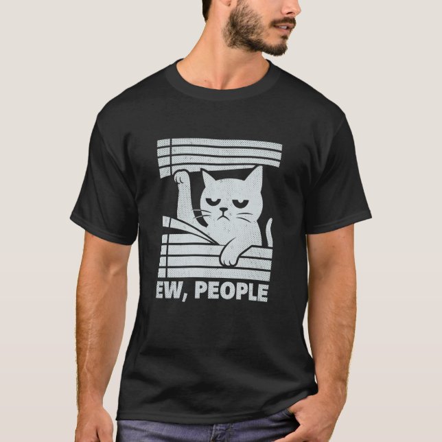 Camiseta Gato Bravo Engraçado Eca Pessoas (Frente)