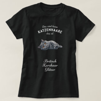 Camiseta Gato British Shorthair Alemão Citação Glitzer Arte