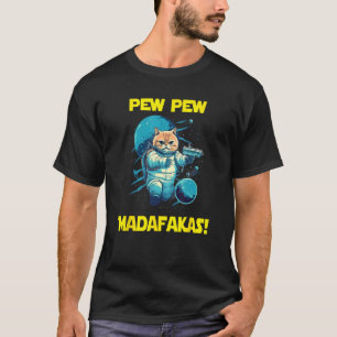 Camiseta Gato British Shorthair Astronauta Espacial Pew Mad
