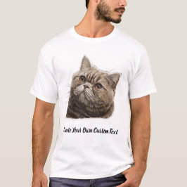 Camiseta Gato British Shorthair Crie Seu Próprio Texto Pers