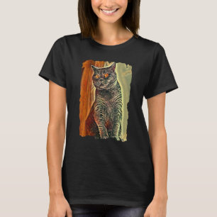 Camiseta Gato British Shorthair Gatos Fofos Mãe e Pai de Ga