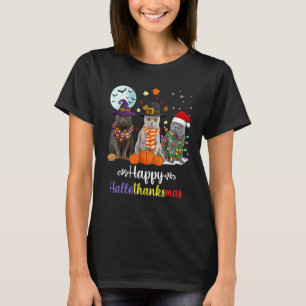 Camiseta Gato British Shorthair Halloween Feliz Natal 1