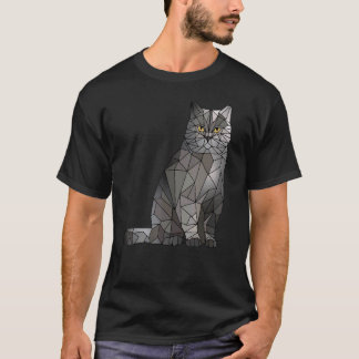 Camiseta Gato British Shorthair Polígono Geométrico Kitten 