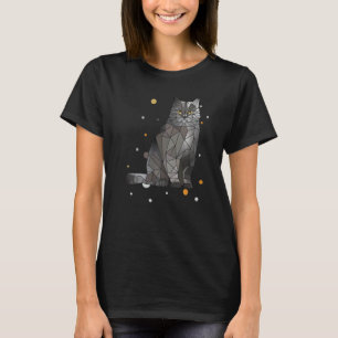 Camiseta Gato British Shorthair Polígono Geométrico Kitten