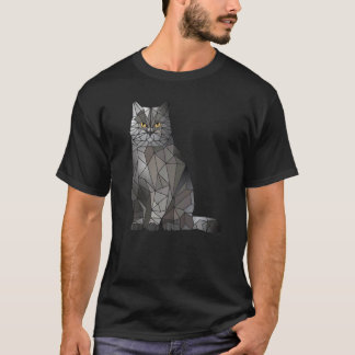 Camiseta Gato British Shorthair Polígono Kitten Geométrico 