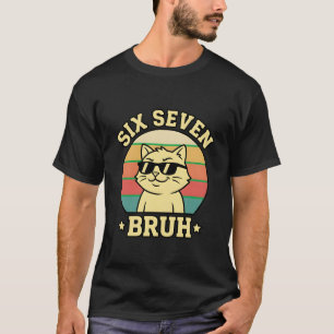 Camiseta Gato Bruh Seis Sete Legal Arte Animal Retrô Sarcás