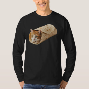 Camiseta Gato Burrito Design de Meme de Gato Engraçado Enro