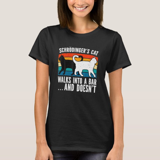 Camiseta Gato Ca  Ciência Schrodinger S (Frente)