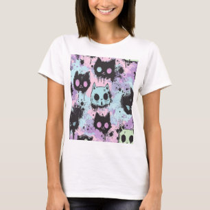Camiseta Gato Cachorro do Gótico Kawaii Pastel Cachorro