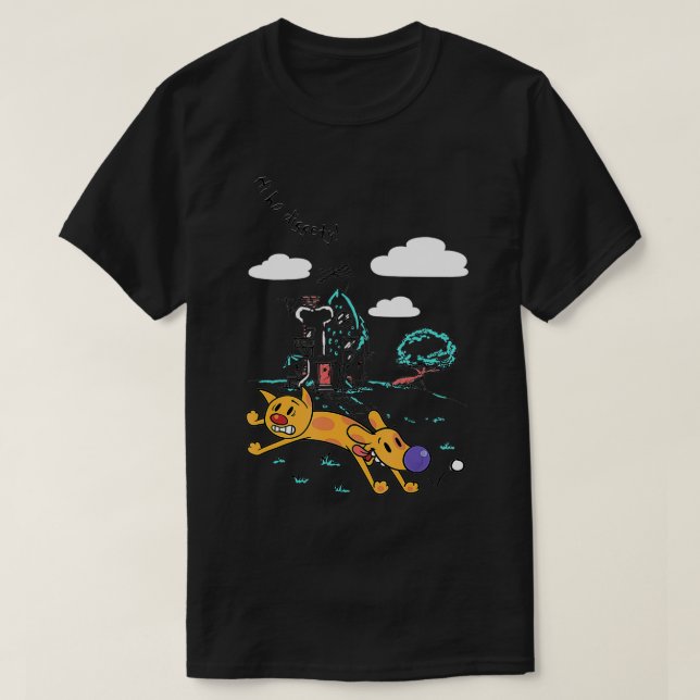 Camiseta Gato-Cachorro Olá Dodle Diggety (Frente do Design)