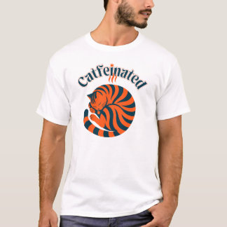 Camiseta Gato Cafeinado Gato de Café Divertido