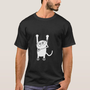 Camiseta Gato Caindo Arranhando Gatinho Gato Doméstico Anim