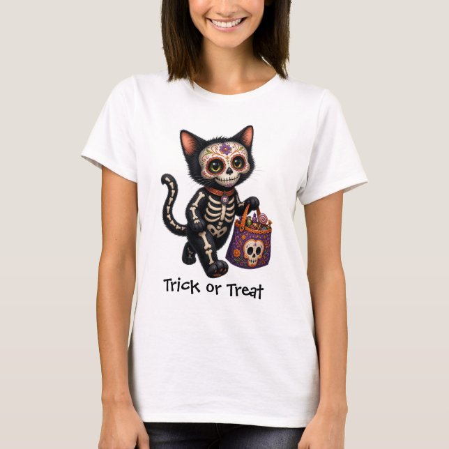 Camiseta Gato Calavera (Frente)