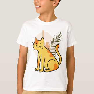 Camiseta Gato Calico Botânico Fofo