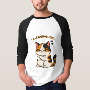 Camiseta Gato Calico Mal-humorado - Estou a julgar-te