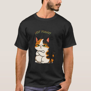 Camiseta Gato Calico Mal-humorado - Não Hoje