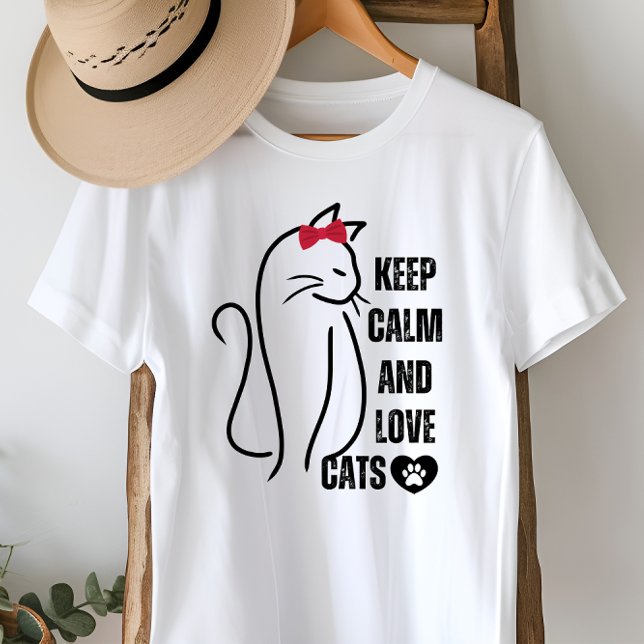 Camiseta Gato Calmo e Amor (Criador carregado)