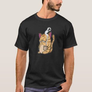 Camiseta Gato cansado precisa de café