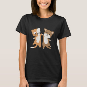 Camiseta Gato-Cão Gato-Gato-Cãozinho Cãozinho Cãozinho Cãoz
