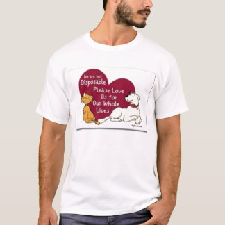 Camiseta Gato/cão nao descartáveis