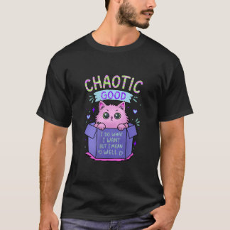 Camiseta Gato Caótico Bom | Faço o que Quero