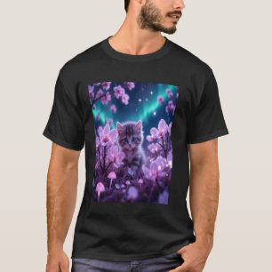 Camiseta Gato Caprichoso Gatinho Fofo para Homens Amantes d