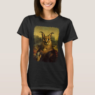 Camiseta Gato Caracal Bonito de Meme Floppa com arma