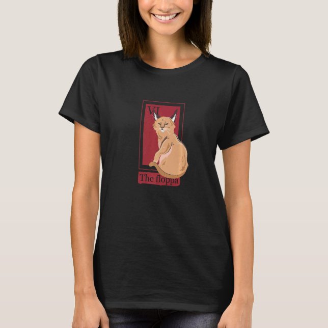 Camiseta Gato Caracal De Gato De Loteria Mexicana (Frente)