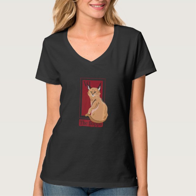 Camiseta Gato Caracal De Gato De Loteria Mexicana (Frente)