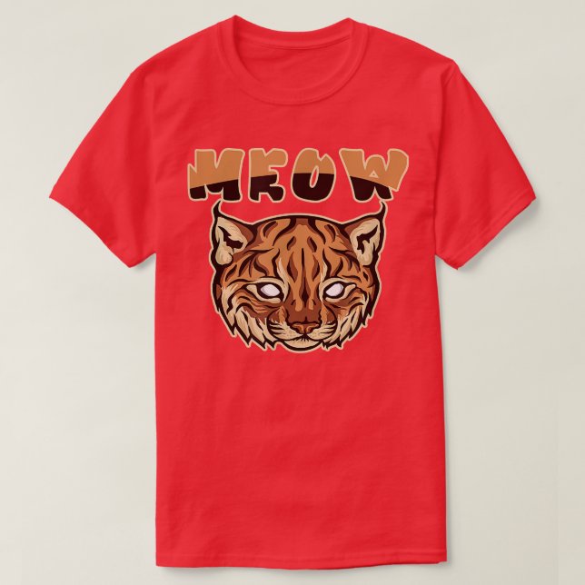 Camiseta Gato Caracal Engraçado Caramelo Rosto Casaco Anima (Frente do Design)