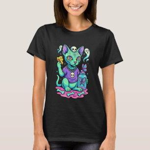 Camiseta Gato careca Pastel Goth