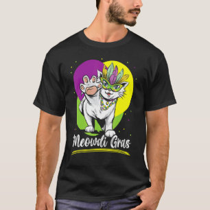 Camiseta Gato  Carnaval de Meowdi Gras  Mardi Gras de Nova 