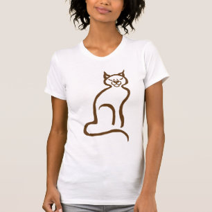 Camiseta gato castanho chocolate