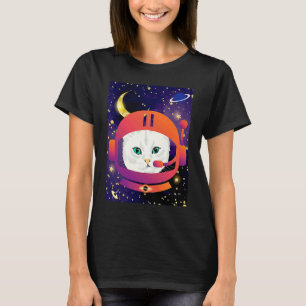 Camiseta Gato Catronauta Astronauta Gato Espaço Cósmico Gal