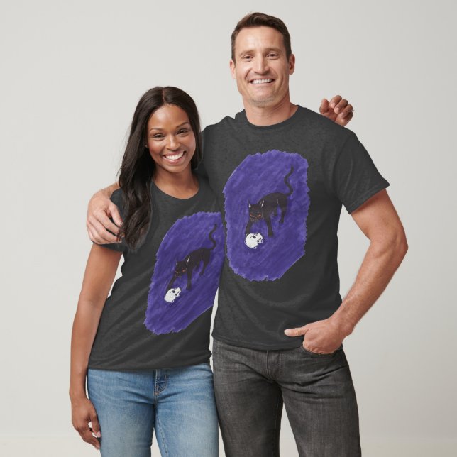 Camiseta Gato & Caveira (Unissex)