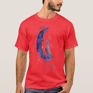 Camiseta Gato Celestial e Lua