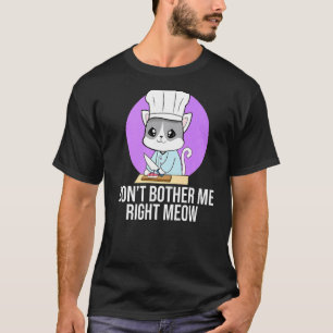 Camiseta Gato Chef Meow Fazendo Sushi Nigiri