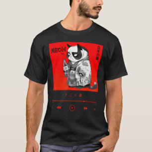 Camiseta Gato Chibi Fofo em Elegante Quimono Japonês