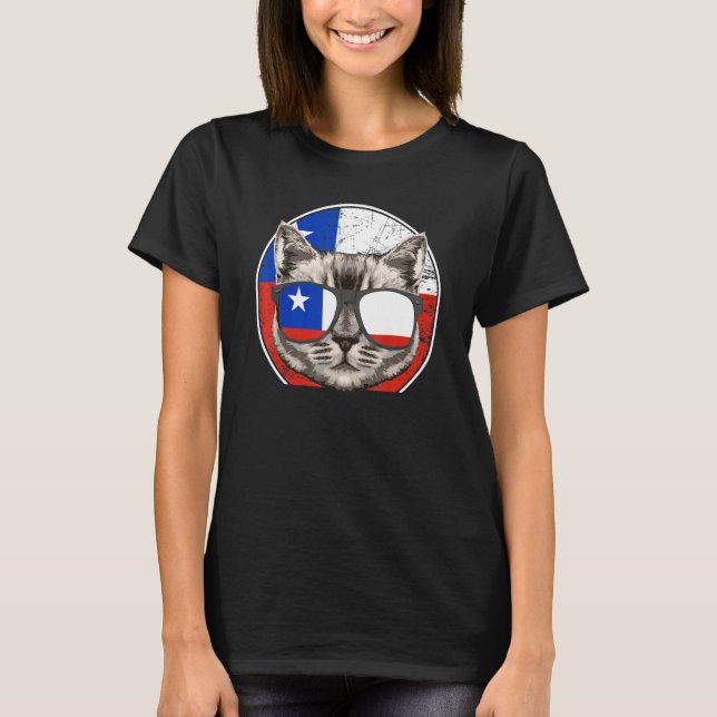 Camiseta Gato Chile Chile Chileno (Frente)