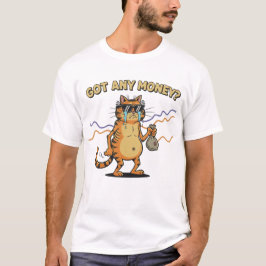 Camiseta Gato Chorando Retro – Poupe Algumas Moedas
