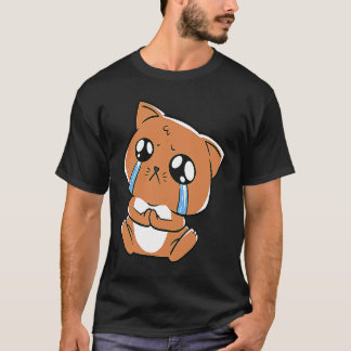 Camiseta gato chorando triste gatinho fofo