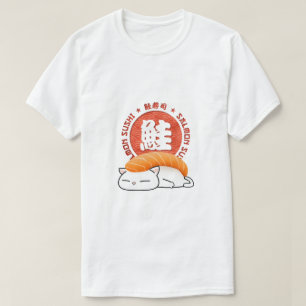 Camiseta Gato Chubby Salmon Sushi