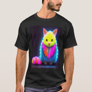 Camiseta Gato Ciber Punk Estranho Homens Mulheres Meninos M