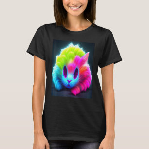 Camiseta Gato Ciber Punk Estranho Homens Mulheres Meninos M