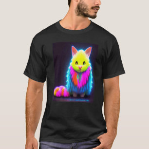 Camiseta Gato Ciber Punk Estranho Homens Mulheres Meninos M